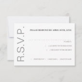 Exotic Silver Zebra Print RSVP Card Karte (Rückseite)