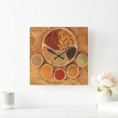 Exotic spices quadratische wanduhr (Zuhause)
