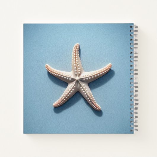 Exotic Starfish with Blue Background Notizblock (Rückseite)