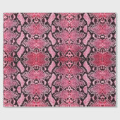 Exotic Strawberry Pink Python Snakeskin Geschenkpapier (Flach)