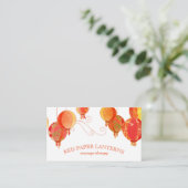Exotic Stylish Red Paper Lanterns Visitenkarte (Stehend Vorderseite)