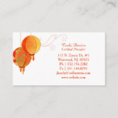 Exotic Stylish Red Paper Lanterns Visitenkarte (Rückseite)