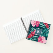 Exotic Summer Floral Design Monogram Notizblock (Innenseite)