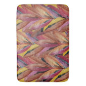 Exotic Summer Floral Feathers Wasserfarben Art Badematte (Vorderseite Vertikal)