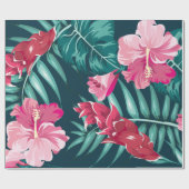 Exotic Summer Floral Geschenkpapier (Flach)