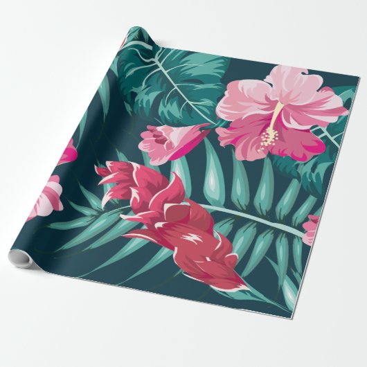 Exotic Summer Floral Geschenkpapier (Ungerollt)