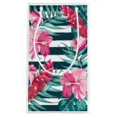 Exotic Summer Floral gestreift Kleine Geschenktüte (Vorderseite)