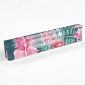 Exotic Summer Floral Monogram Namensplakette