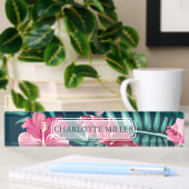 Exotic Summer Floral Monogram Namensplakette