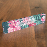 Exotic Summer Floral Monogram