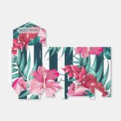 Exotic Summer Floral Monogramm gestreift Geschenkschachtel (Ungefaltet)