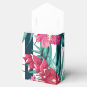Exotic Summer Floral Monogramm gestreift Geschenkschachtel (Geöffnet)