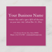 Exotic Summer Floral Rabattkarte (Rückseite)