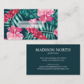 Exotic Summer Floral Visitenkarte (Vorne/Hinten)