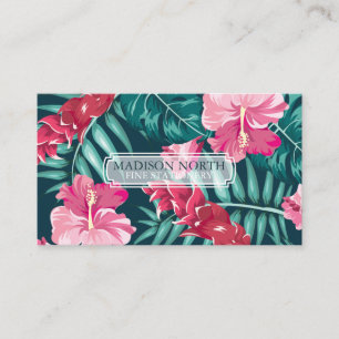 Exotic Summer Floral Visitenkarte
