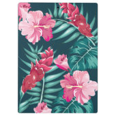 Exotic Summer Monogram Floral Klemmbrett (Rückseite)