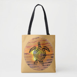 Exotic Sunset Sea Turtle Tasche