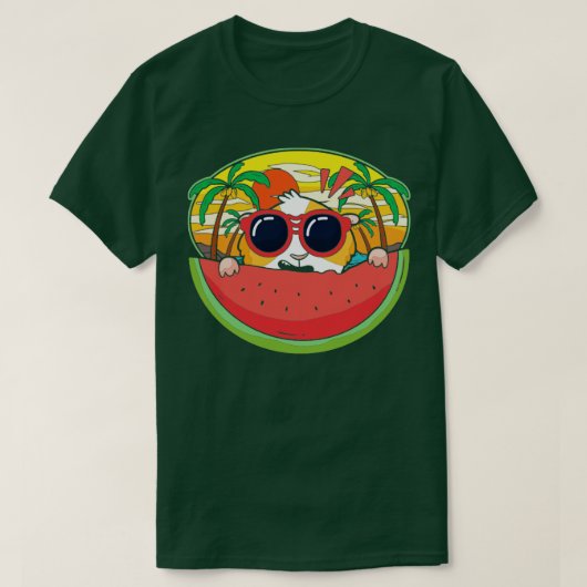 Exotic Sunset Watermelon Sonnenbrille Sonnenbrille T-Shirt (Design vorne)