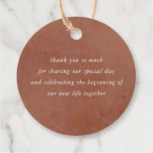 Exotic Terracotta Flora Geschenkanhänger (Rückseite)