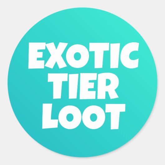 Exotic Tier Loot Gamer Runder Aufkleber (Vorderseite)