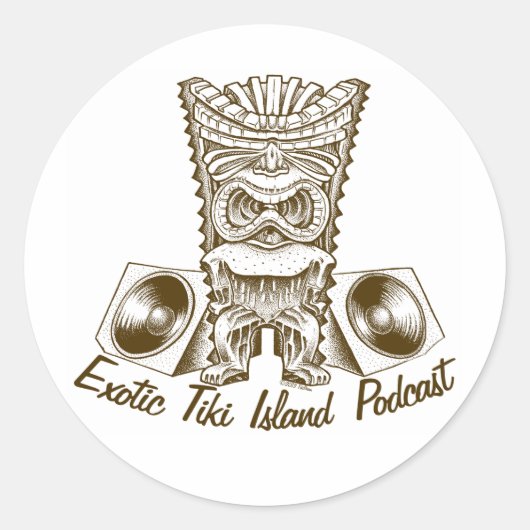 Exotic Tiki Island Podcast Stickers (Vorderseite)