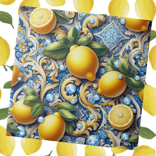 Exotic Tile Accents | Moroccan Mediterranean Lemon Fliese