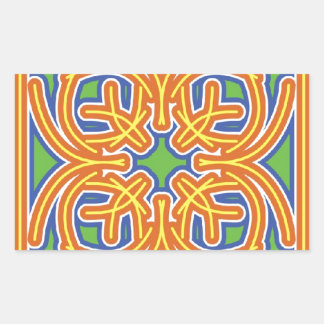 Exotic Tile Rechteckiger Aufkleber