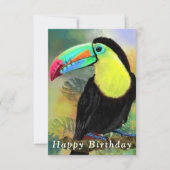 Exotic Toco Toucan Bird Birthday Card (Vorderseite)