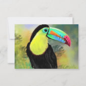 Exotic Toco Toucan Bird Birthday Card (Rückseite)