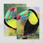 Exotic Toco Toucan Bird Birthday Card (Vorne/Hinten)