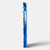 Exotic Toolted Leather Look | blau Case-Mate iPhone Hülle (Rückseite / Links)