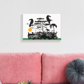 Exotic Toucan and Jungle Scene Canvas Print Leinwanddruck (Insitu (Wohnzimmer))