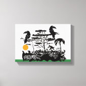 Exotic Toucan and Jungle Scene Canvas Print Leinwanddruck (Vorderseite)