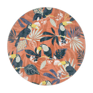 Exotic Toucan Jungle Scene Schneidebrett