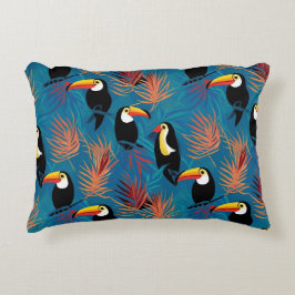 Exotic Toucan Pillow Lebendes tropisches Vogelmust Dekokissen