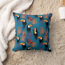 Exotic Toucan Pillow Lebendes tropisches Vogelmust