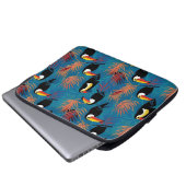 Exotic Toucan Pillow Lebendes tropisches Vogelmust Laptopschutzhülle (Vorne Knopf)
