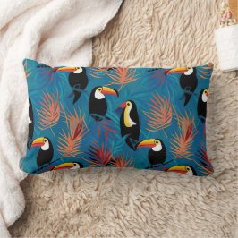 Exotic Toucan Pillow Lebendes tropisches Vogelmust Lendenkissen