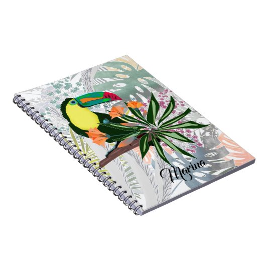 Exotic toucan tropischen Vogel bunt Hawaii Natur Notizblock (Rechte Seite)