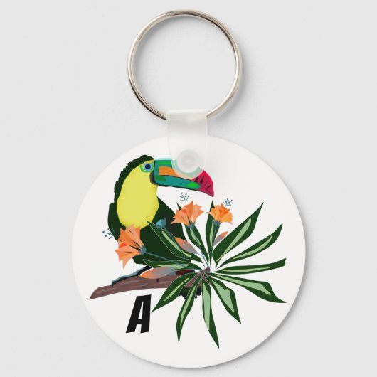 Exotic toucan tropischen Vogel bunt Hawaii Natur Schlüsselanhänger (Vorderseite)