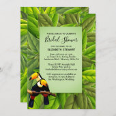 Exotic Toucan w/ Gift Registry Brautparty Einladung (Vorne/Hinten)