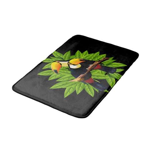 Exotic Toucans Badematte (Schrägansicht)