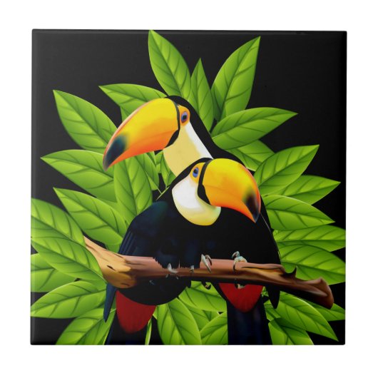 Exotic Toucans Fliese (Vorderseite)