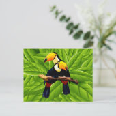 Exotic Toucans Postkarte (Stehend Vorderseite)