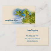 Exotic Travel Agency Business Card Visitenkarte (Vorne/Hinten)