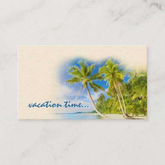 Exotic Travel Agency Business Card Visitenkarte (Vorderseite)