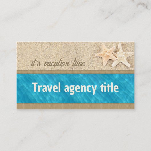 Exotic Travel Agency Business Card Visitenkarte (Vorderseite)