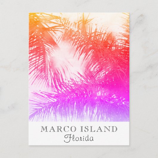 *~* Exotic Travel AP25 Personalize - Palm Leaf Postkarte (Vorderseite)