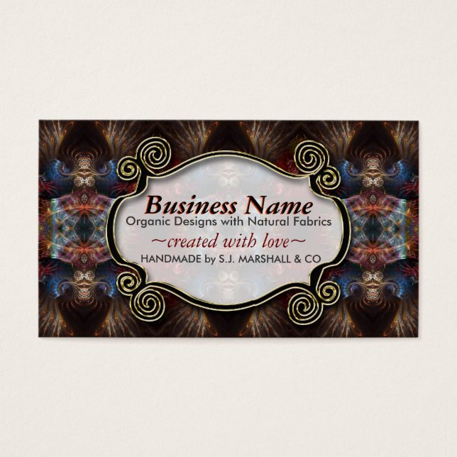 Exotic Tribal Fraktal Arts New Age Business Cards (Vorderseite)