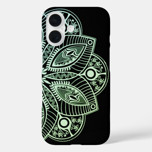 Exotic Tribal Green Gradient Mandala Case-Mate iPhone Hülle (Rückseite)